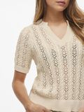 VILA SHORT SLEEVED KNITTED TOP, Birch, highres - 14103437_Birch_006.jpg