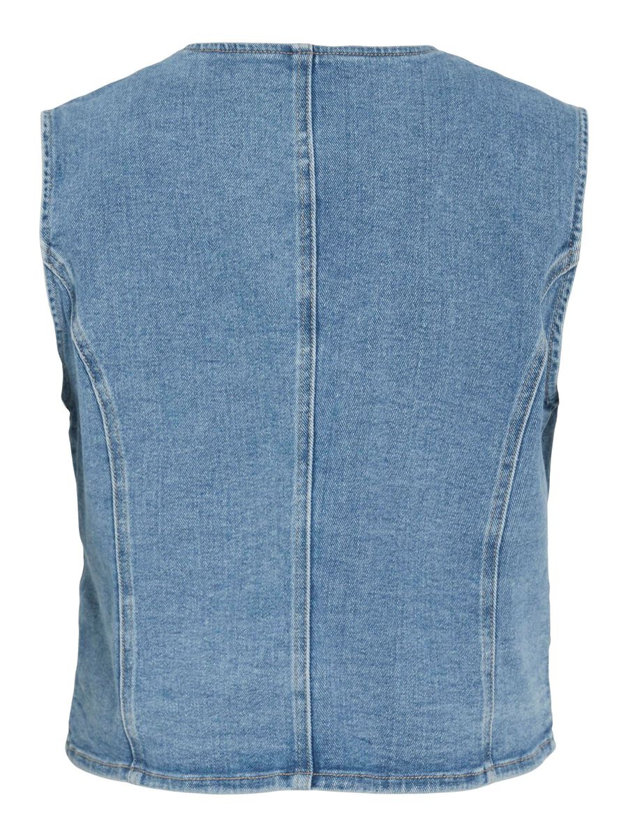 VILA VIKENYA DENIM WAISTCOAT, Light Blue Denim, highres - 14110224_LightBlueDenim_1220422_002.jpg