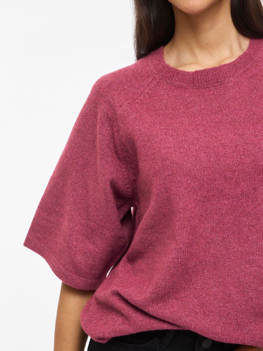 Carousel image - VILIGA KORT&AElig;RMET STRIKKET TOP, Anemone | 3