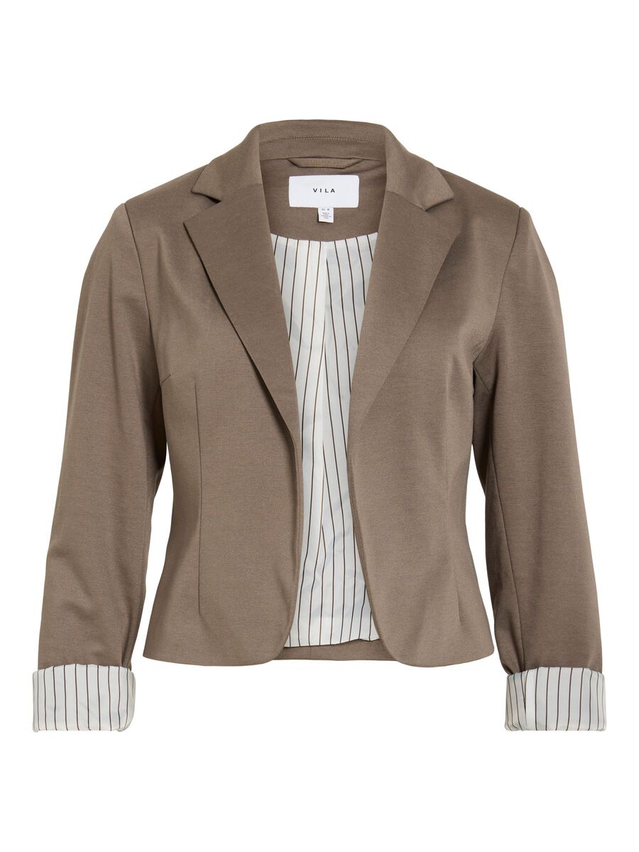 Product carousel image - VISAGA SLIM JERSEY BLAZER, Coffee Bean | 2