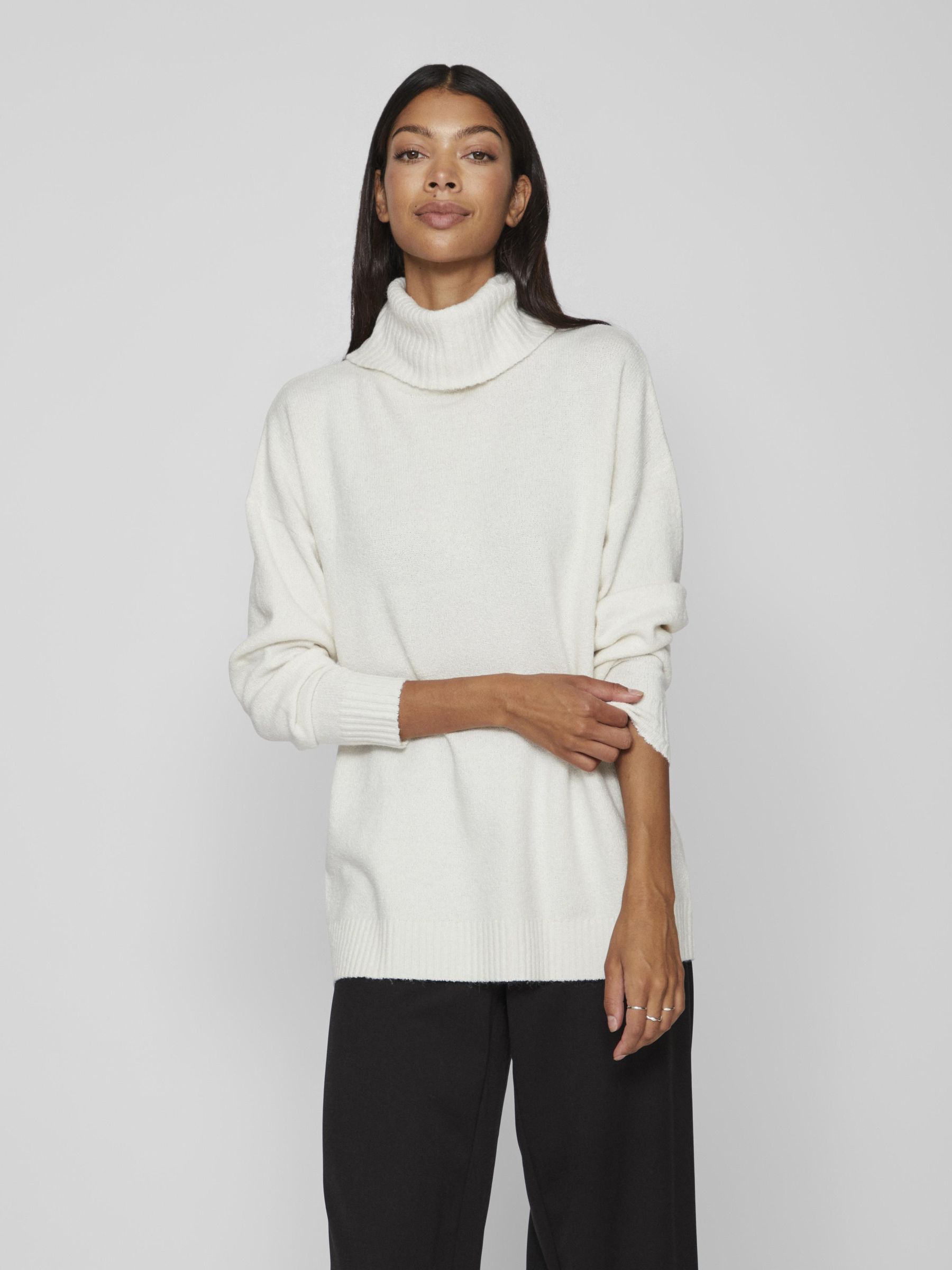 TURTLENECK KNITTED PULLOVER White VILA