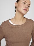 VILA VIRIL ROUND NECK KNITTED PULLOVER, Portabella, highres - 14054177_Portabella_714851_006.jpg
