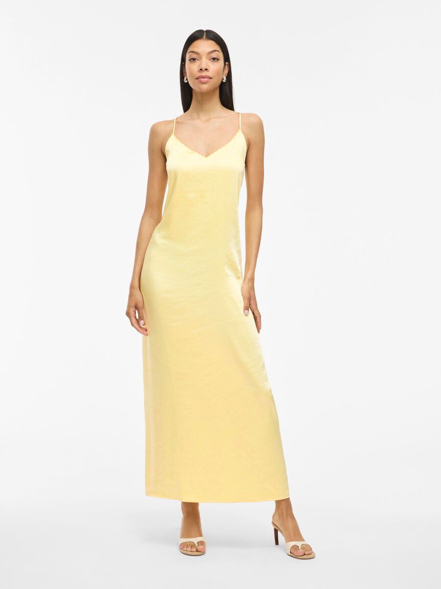 VILA VIHANARA TRÄGER MAXIKLEID, Pale Banana, highres - 14111847_PaleBanana_003.jpg