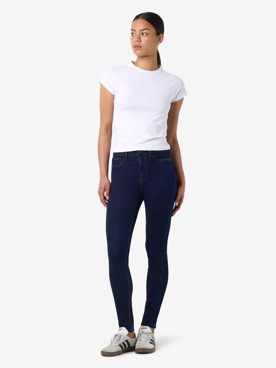 Noisy May NMCALLIE SKINNY FIT JEANS, Dark Blue Denim, highres - 27031756_DarkBlueDenim_004.jpg