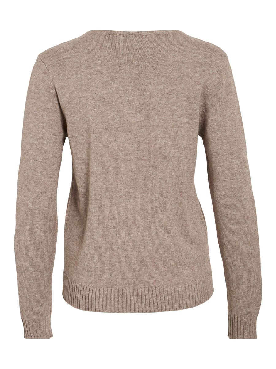 VILA VIRIL - COL EN V PULL EN MAILLE, Falcon, highres - 14042769_Falcon_585010_002.jpg