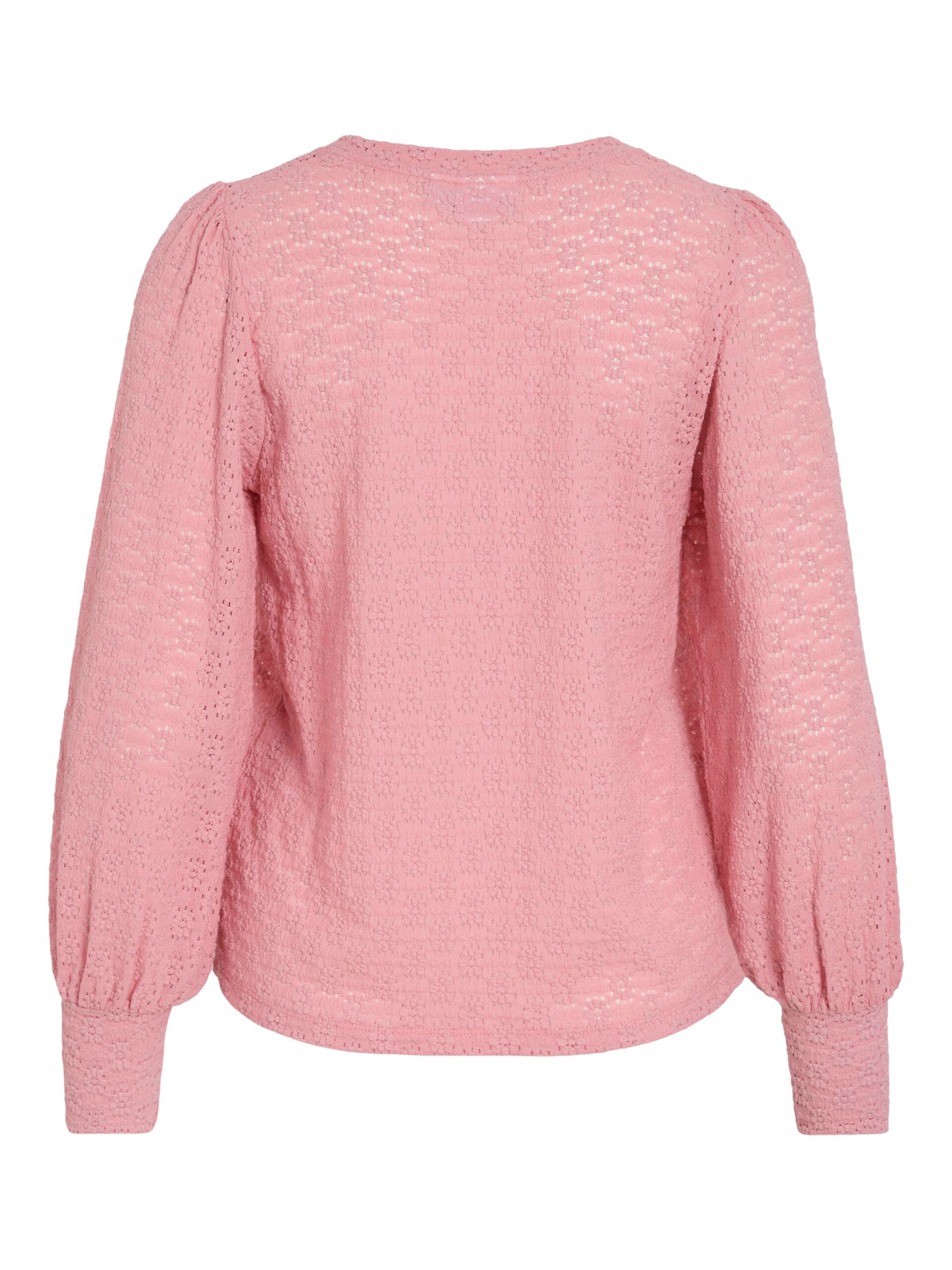 Carousel image - VISILLA ROUND NECK LONG SLEEVED TOP, Bonbon | 6