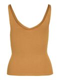 Product image thumbnail - SLEEVELESS KNITTED TOP, Amber Gold | 7