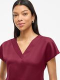 VILA V-NECK SHORT SLEEVED TOP, Cabernet, highres - 14111148_Cabernet_006.jpg
