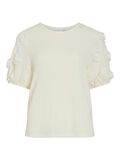 VILA VIOTILIA ROUND NECK SHORT SLEEVED TOP, Cloud Dancer, highres - 14104071_CloudDancer_001.jpg