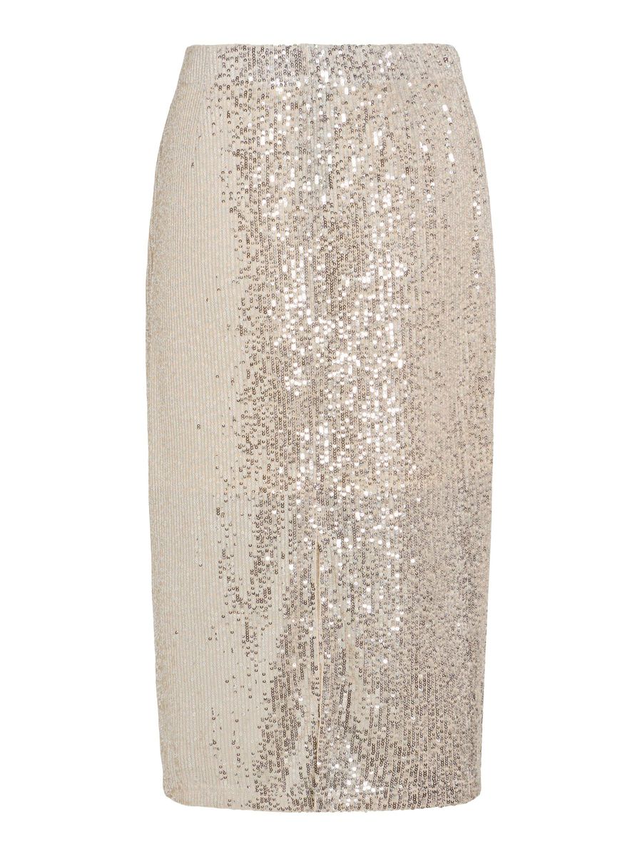 VILA VIHIRID - À SEQUINS JUPE MI-LONGUE, Birch, highres - 14112238_Birch_1235395_002.jpg