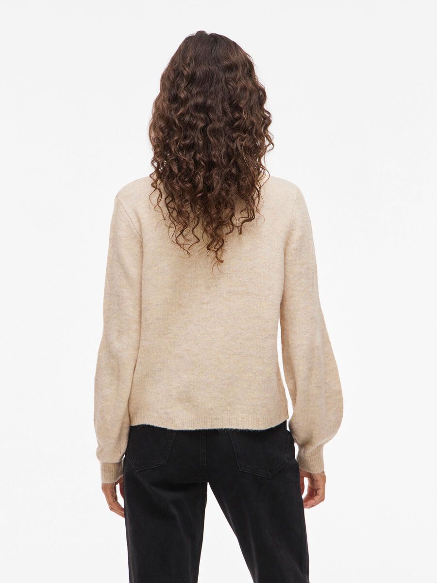 Carousel image - VIGLADYS KNITTED CARDIGAN, Super Light Natural Melan | 2