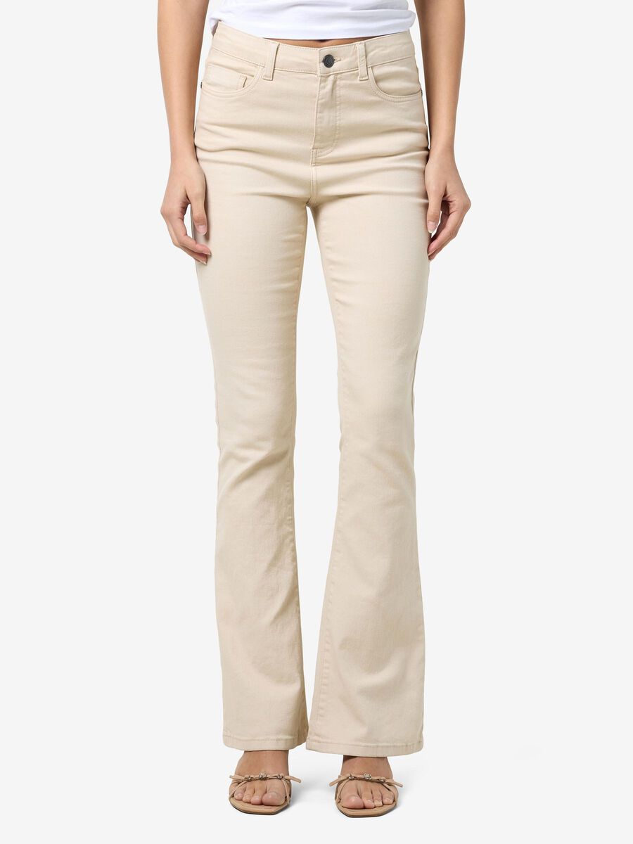 Noisy May NMSALLIE BOOTCUT JEANS, Oatmeal, highres - 27029277_Oatmeal_003.jpg