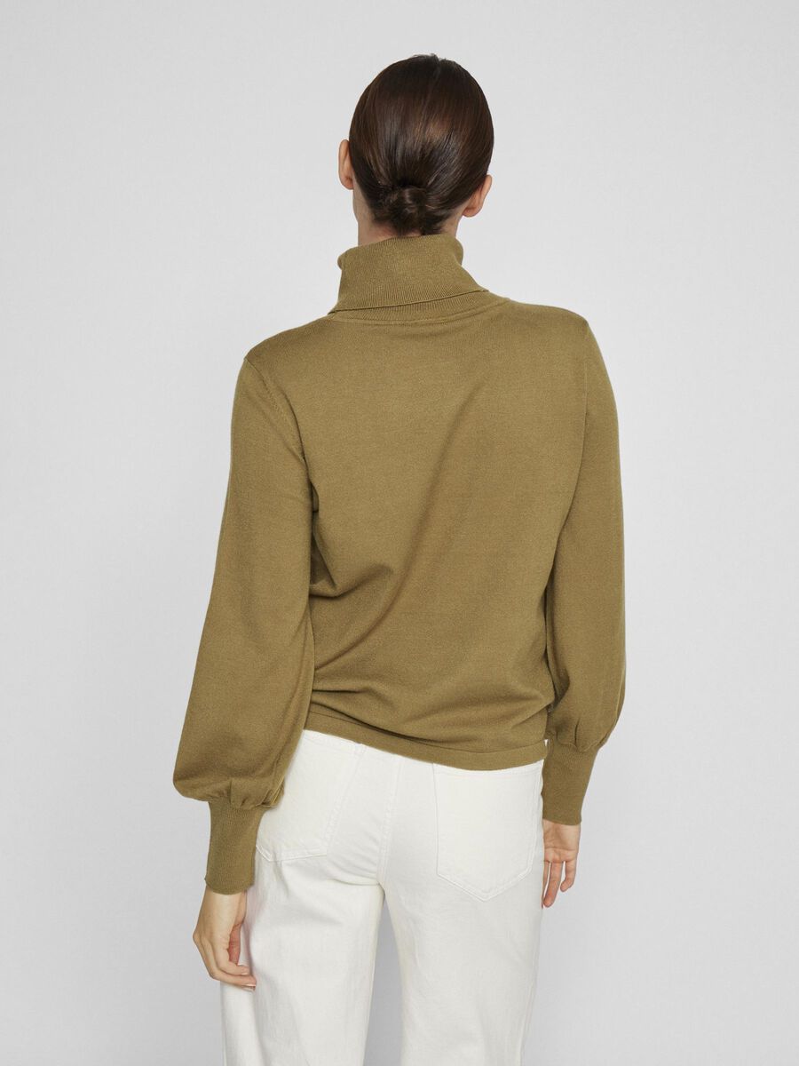 VILA TURTLENECK KNITTED PULLOVER, Gothic Olive, highres - 14108644_GothicOlive_004.jpg