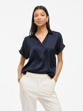 VILA VIENNA SHORT SLEEVED SHIRT, Navy Blazer, highres - 14107405_NavyBlazer_003.jpg