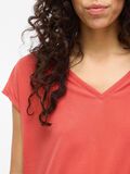 VILA VIMODALA V-NECK SHORT SLEEVED TOP, Paprika, highres - 14074847_Paprika_006.jpg
