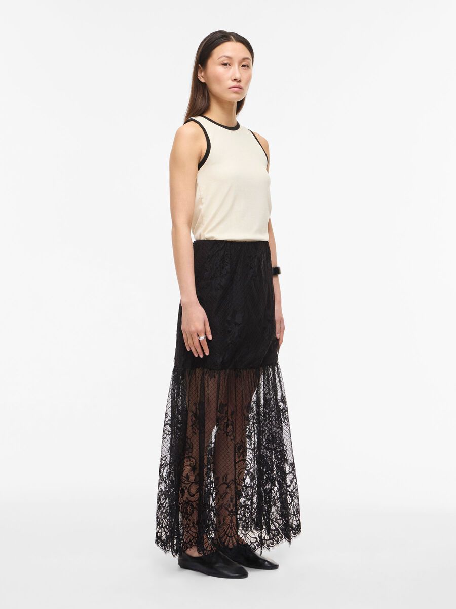 Carousel image - LACE MAXI SKIRT, Meteorite | 4