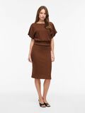 Product image thumbnail - VIRAFFI SHORT SLEEVED MIDI DRESS, Coffee Bean | 1