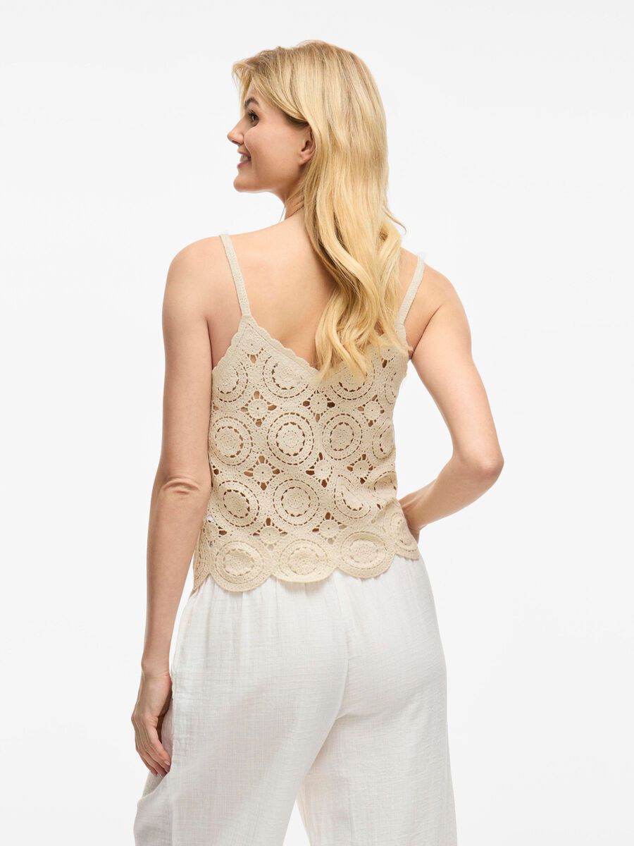 VILA VIRISSE CROCHET STRAP TOP, Birch, highres - 14105861_Birch_004.jpg