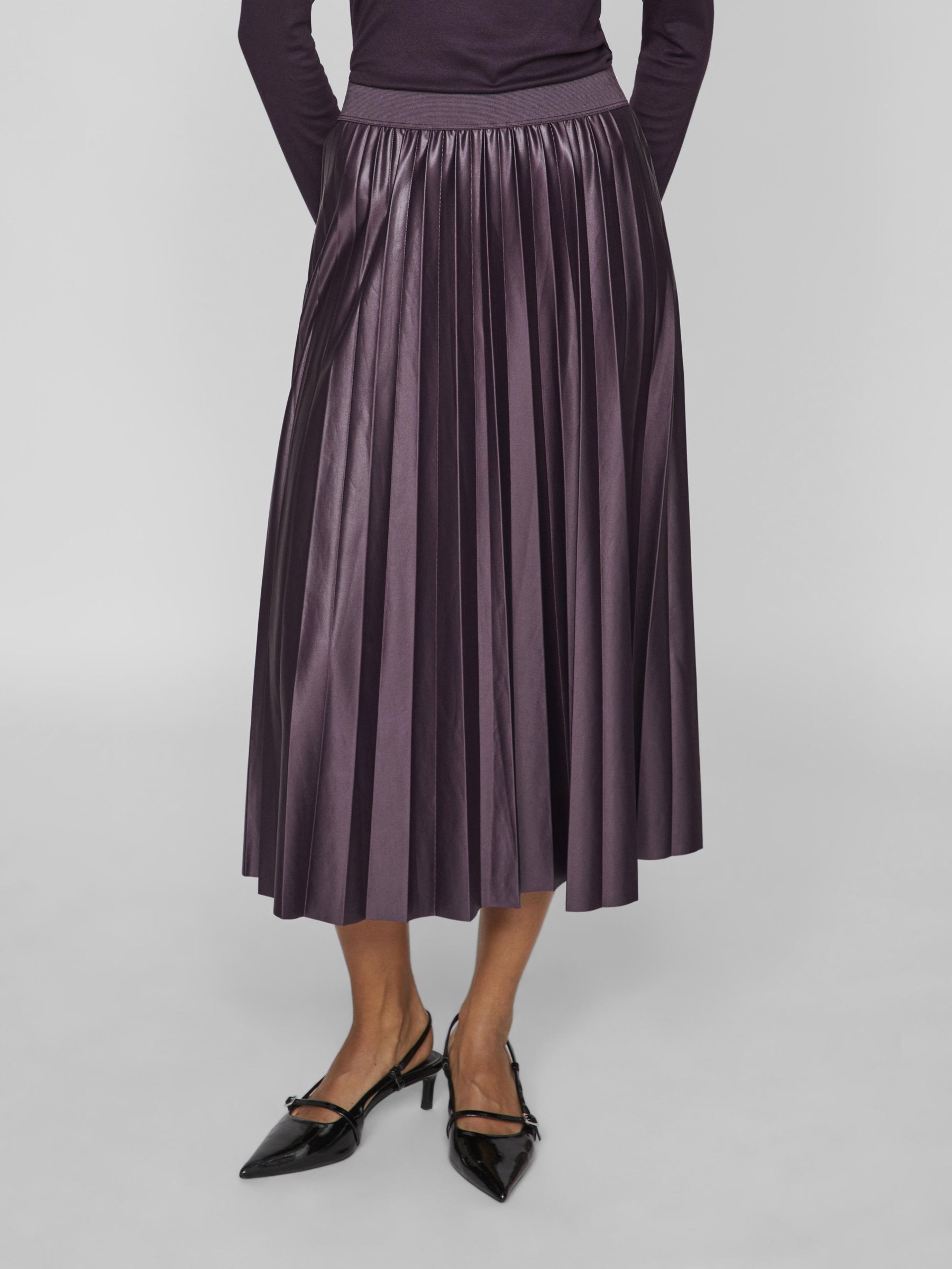 PLEATED MIDI SKIRT Purple VILA