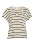 VILA VIHERMINA V-NECK SHORT SLEEVED TOP, Birch, highres - 14107634_Birch_1193750_001.jpg