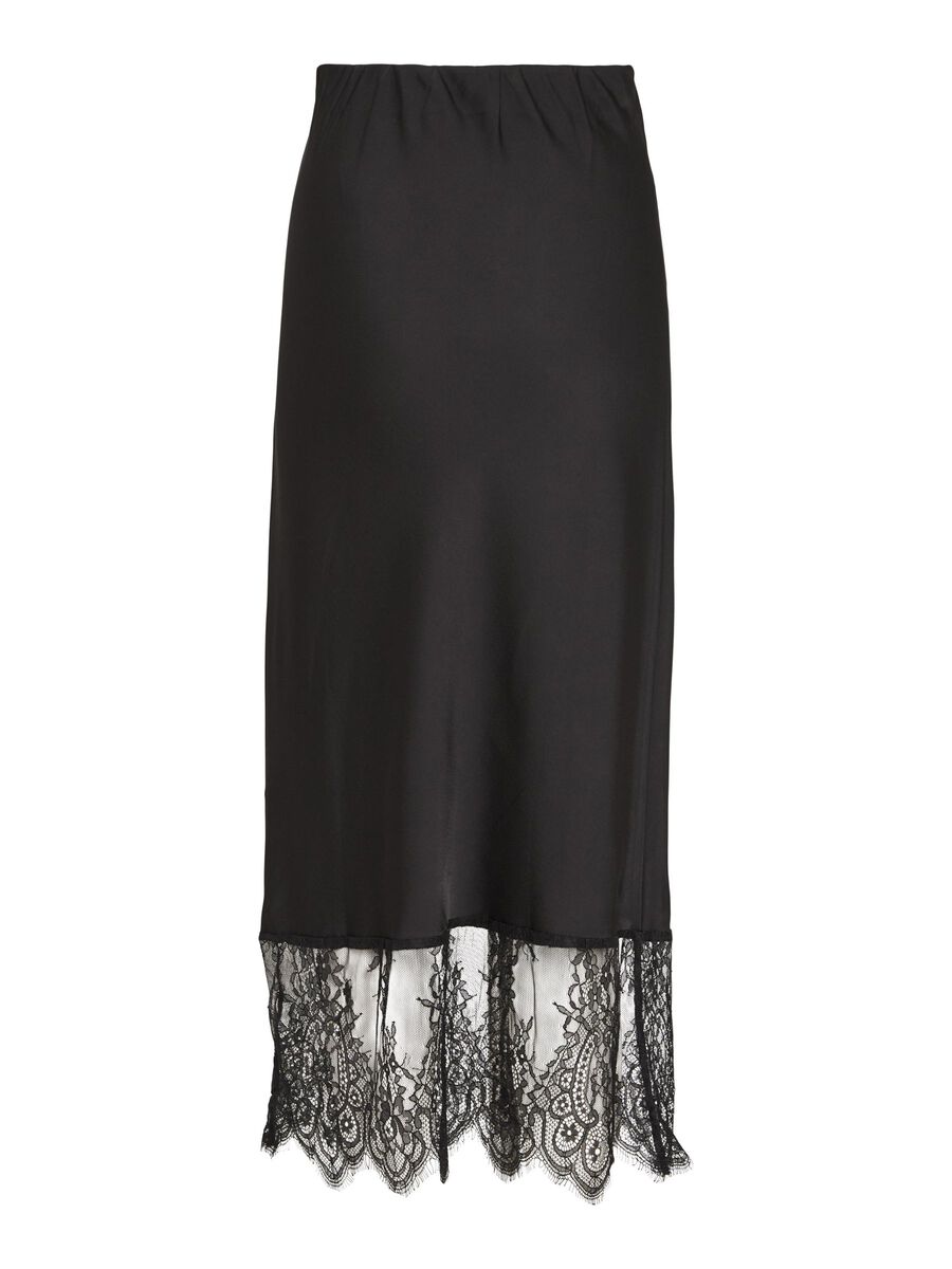 VILA LACE MIDI SKIRT, Black, highres - 14107590_Black_002.jpg