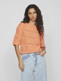 Vila SHORT SLEEVED KNITTED TOP, Shell Coral, highres - 14097270_ShellCoral_003.jpg