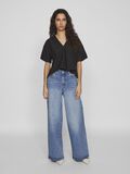 VILA V-NECK SHORT SLEEVED TOP, Black Beauty, highres - 14096245_BlackBeauty_005.jpg