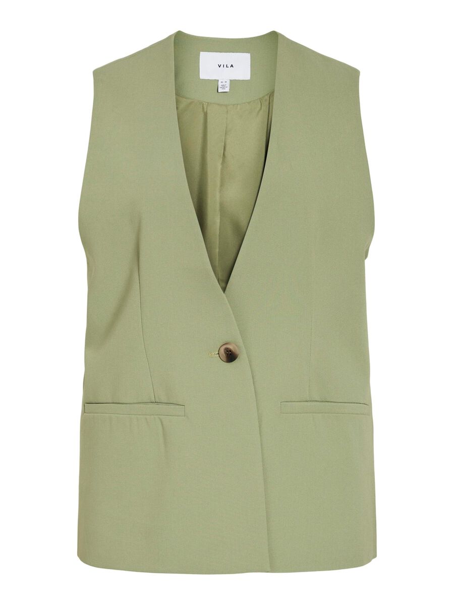 VILA VIPINIEMA TAILORED WAISTCOAT, Sage, highres - 14104568_Sage_001.jpg