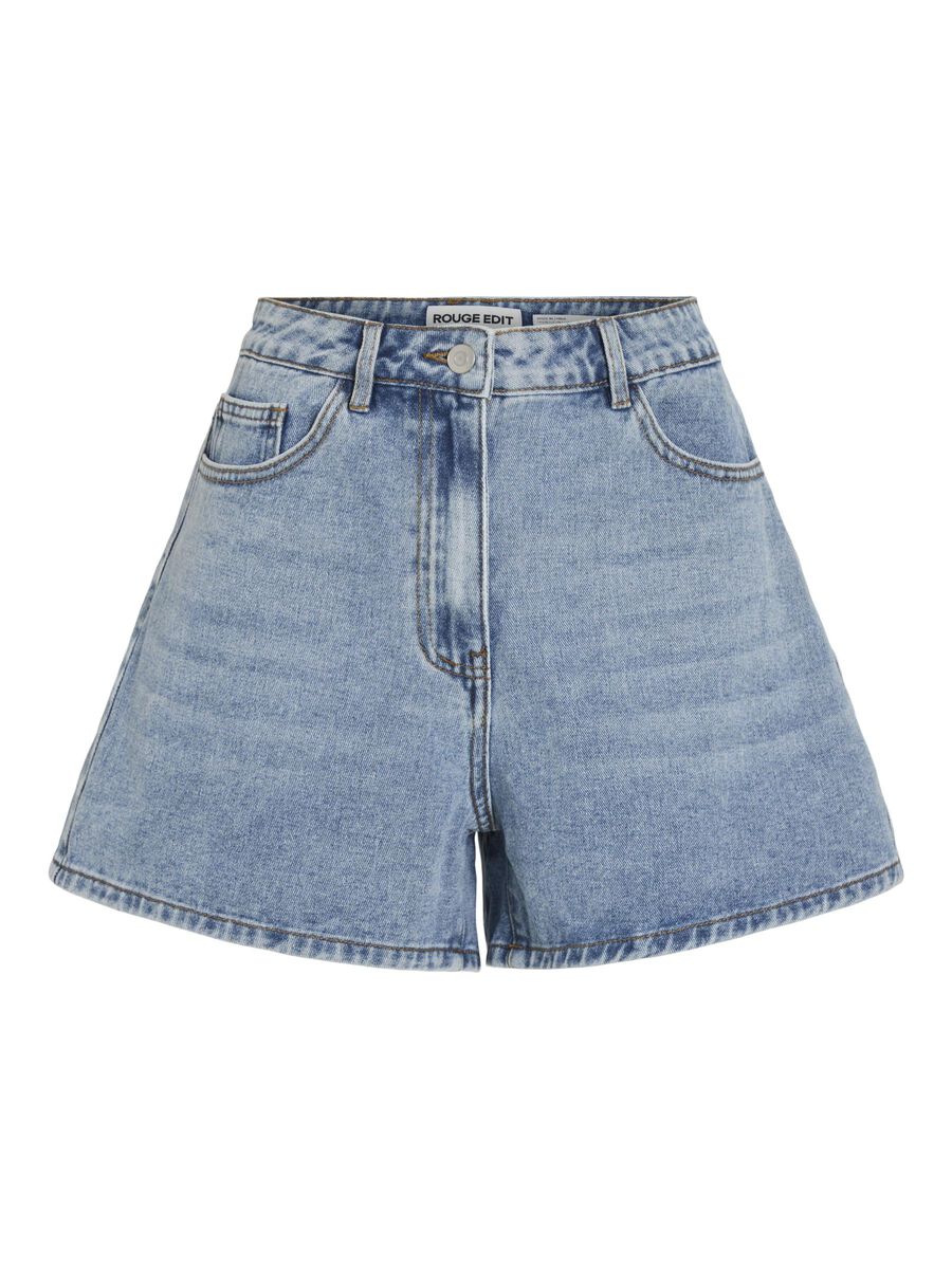 VILA TAILLE HAUTE SHORTS EN JEAN, Light Blue Denim, highres - 14105763_LightBlueDenim_001.jpg