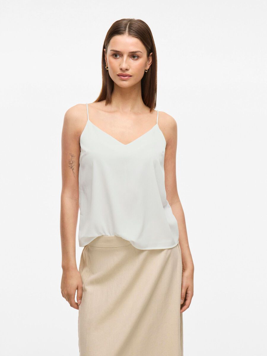 VILA VIMATHILDE V-NECK STRAP TOP, Cloud Dancer, highres - 14109689_CloudDancer_003.jpg