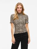 VILA VIOKI HIGH NECK SHORT SLEEVED TOP, Doeskin, highres - 14111298_Doeskin_1229972_003.jpg