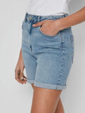 Vila HIGH WAIST JEANSSHORTS, Light Blue Denim, highres - 14084722_LightBlueDenim_006.jpg