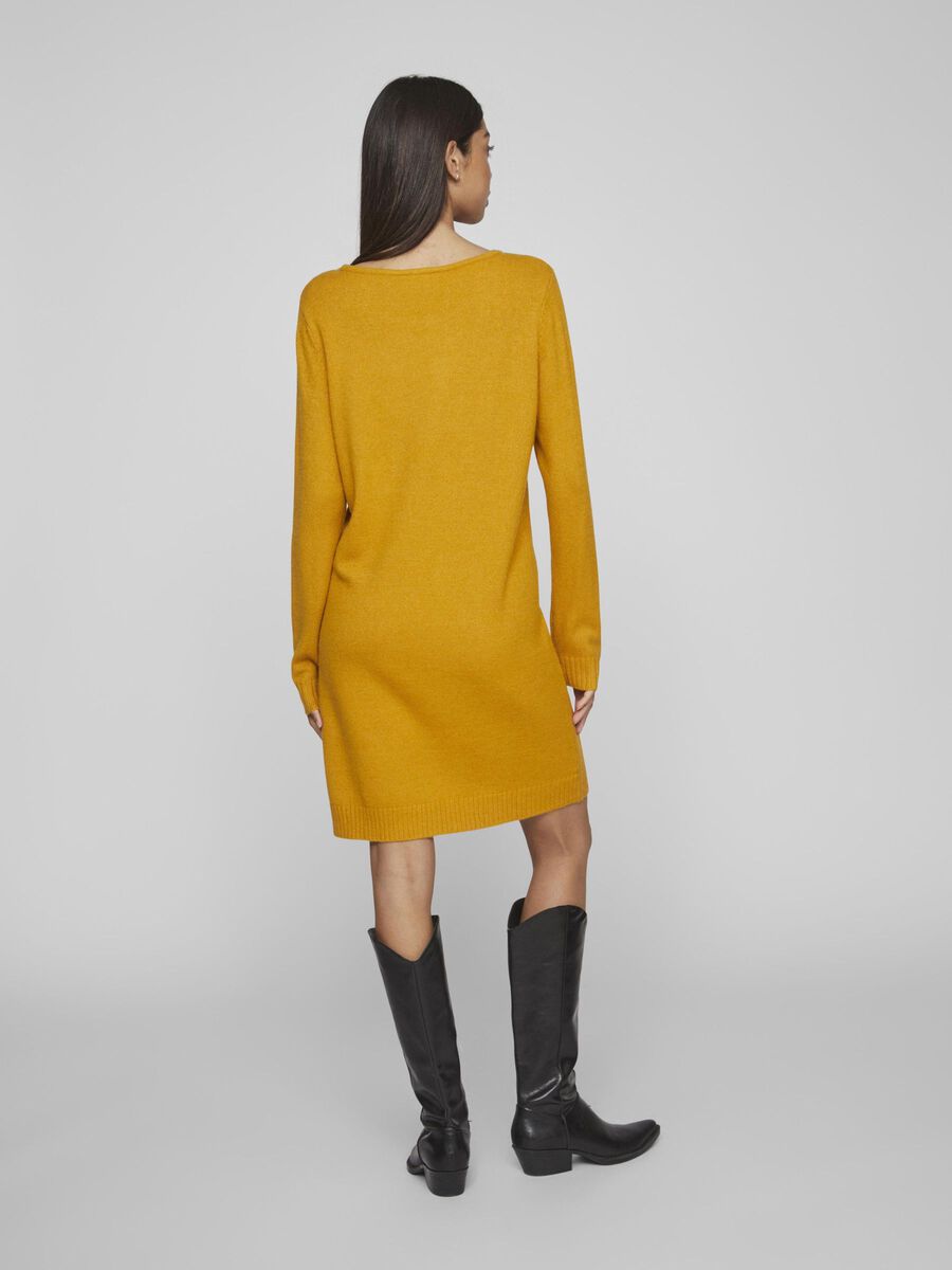 VILA LONG SLEEVED KNITTED DRESS, Arrowwood, highres - 14042768_Arrowwood_958791_004.jpg