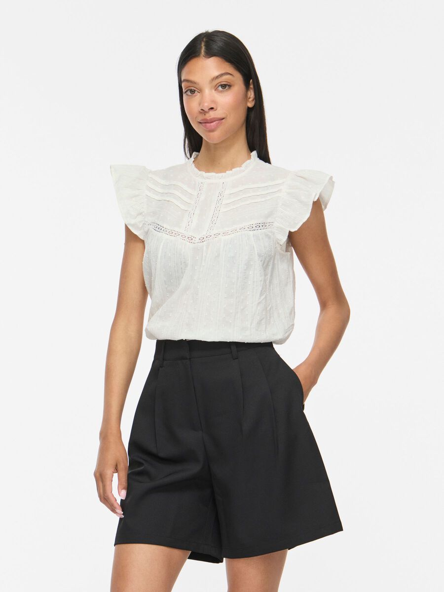 Carousel image - VIYVA ROUND NECK SLEEVELESS TOP, Snow White | 1