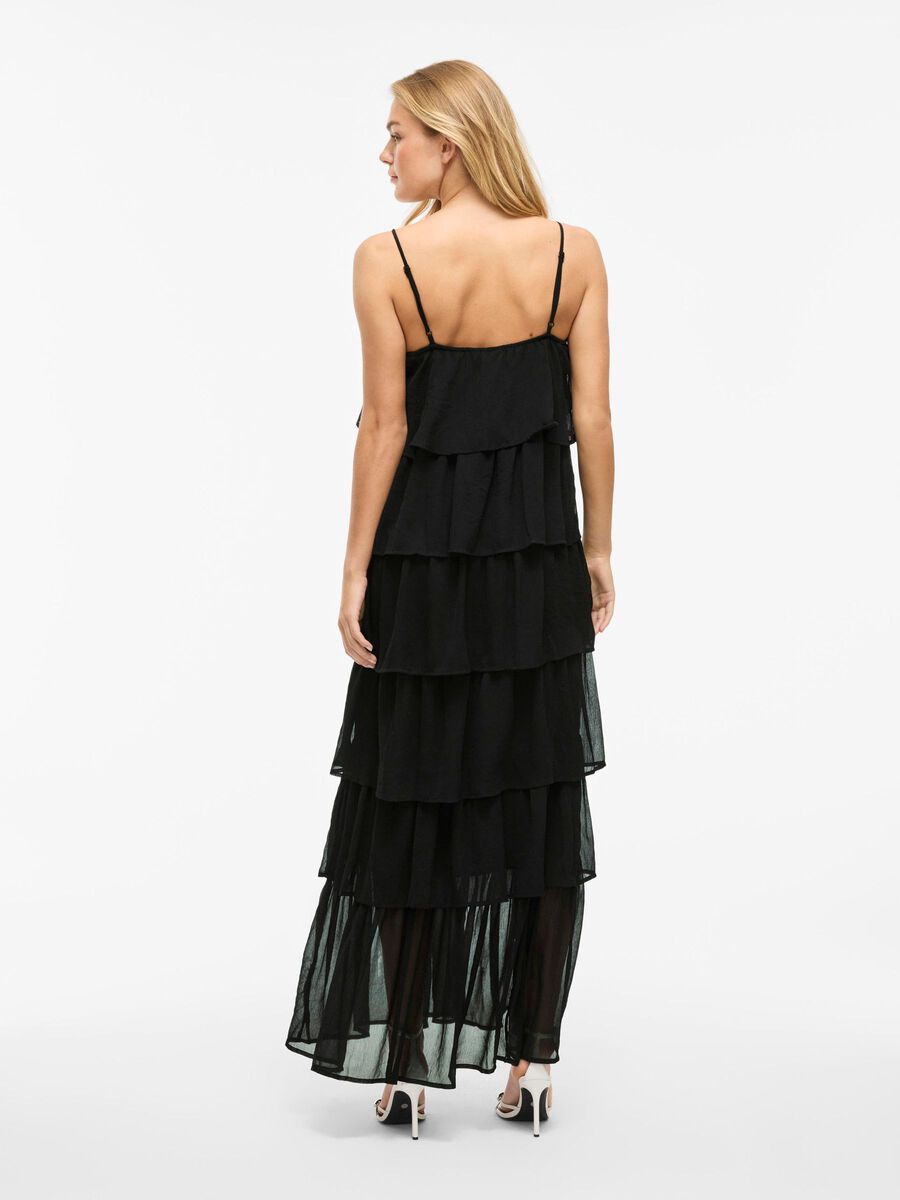 VILA VIHARLEY TIERED MAXI DRESS, Black, highres - 14111857_Black_004.jpg