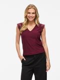VILA VITRAV V-NECK CAP SLEEVE TOP, Fig, highres - 14111143_Fig_003.jpg