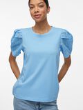 VILA ROUND NECK SHORT SLEEVED TOP, Blissful Blue, highres - 14103334_BlissfulBlue_007.jpg