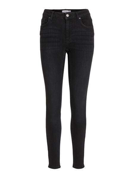 Vila NORMALHÖGA SKINNY FIT-JEANS, Black Denim, highres - 14082131_BlackDenim_001.jpg