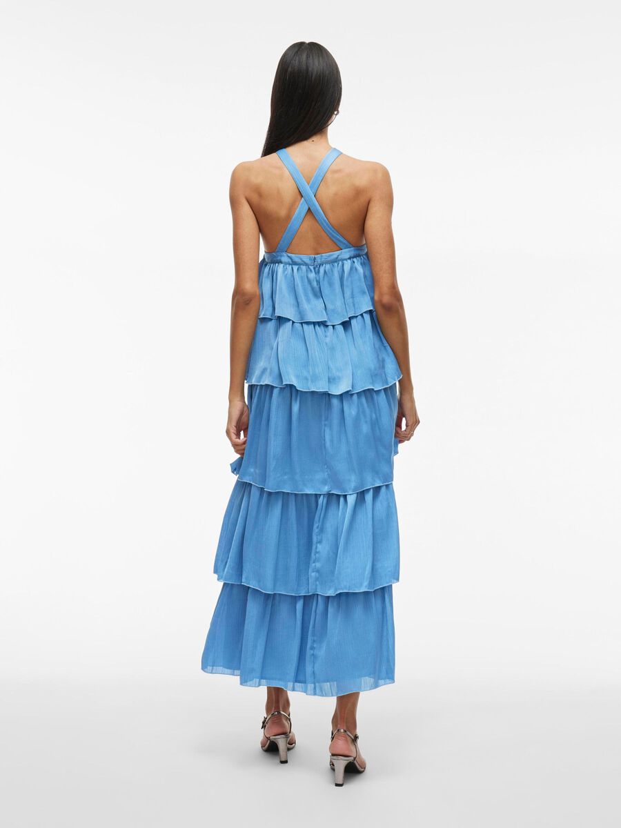 VILA TIERED MAXI DRESS, Blissful Blue, highres - 14104317_BlissfulBlue_004.jpg