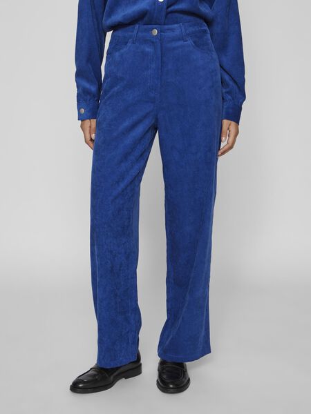 Vila HIGH WAIST CORDUROY TROUSERS, True Blue, highres - 14091914_TrueBlue_003.jpg