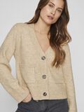 VILA V-NECK KNITTED CARDIGAN, Natural Melange, highres - 14108398_NaturalMelange_007.jpg