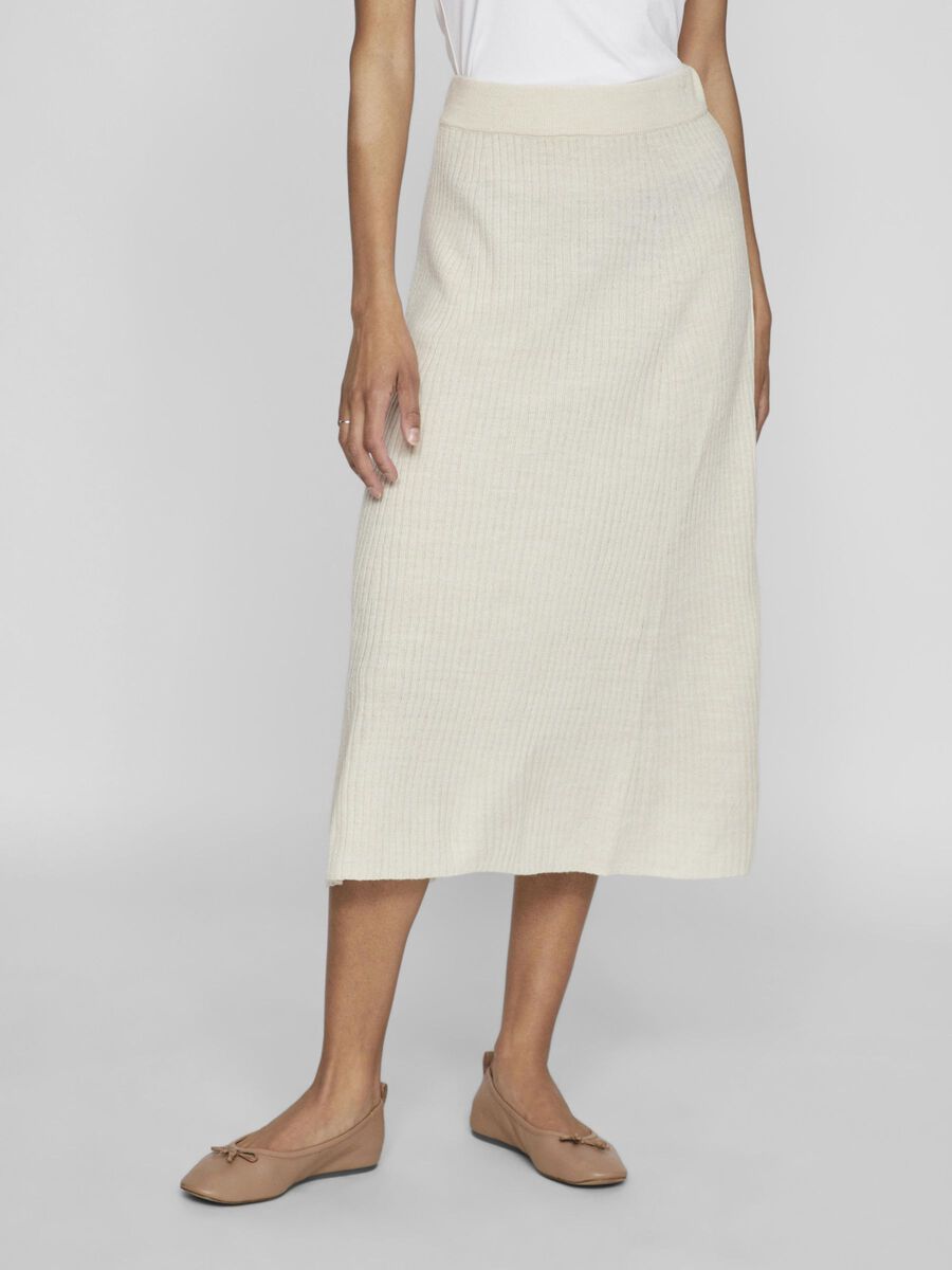 VILA KNITTED A-LINE SKIRT, Super Light Natural Melan, highres - 14098891_SuperLightNaturalMelan_003.jpg
