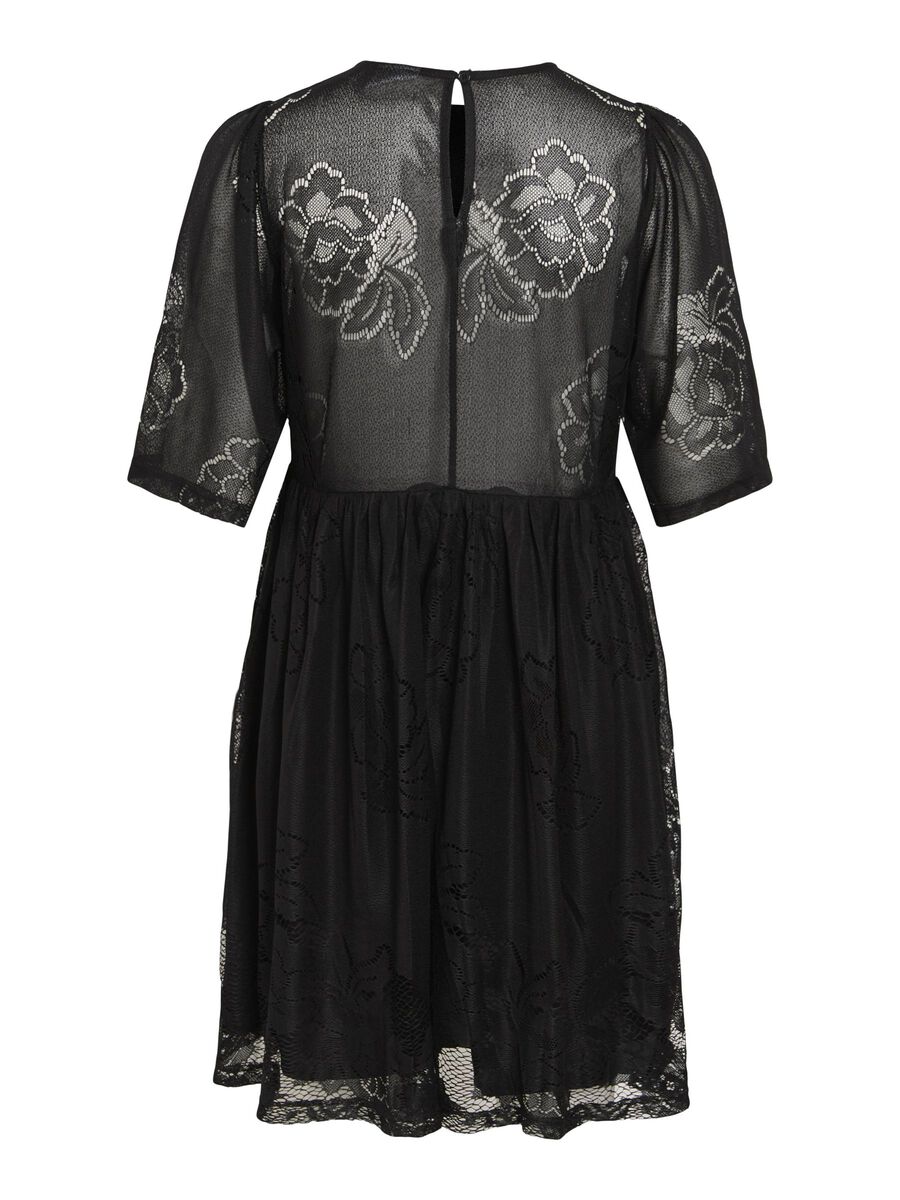 VILA SHORT SLEEVED SHORT DRESS, Black, highres - 14106265_Black_002.jpg