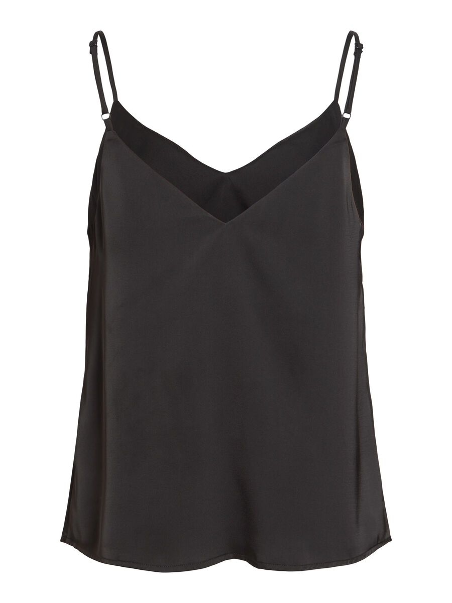 Carousel image - VIENNA RAVENNA V-HALS TOP MET BANDJES, Black | 7