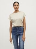 Vila ROUND NECK SHORT SLEEVED TOP, Cement, highres - 14059563_Cement_003.jpg