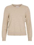 VILA OKRĄGŁY DEKOLT SWETER Z DZIANINY, Natural Melange, highres - 14104631_NaturalMelange_001.jpg