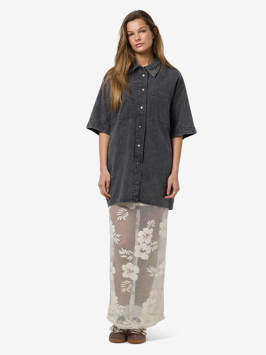 Noisy May OVERSIZED DENIM SHIRT, Black, highres - 27034179_Black_1186090_004.jpg