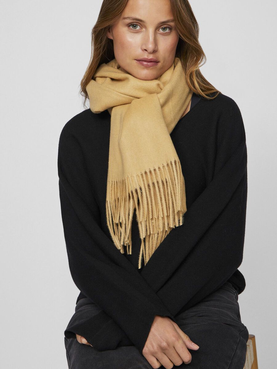 VILA FRINGE  SCARF, Natural, highres - 14100201_Natural_003.jpg