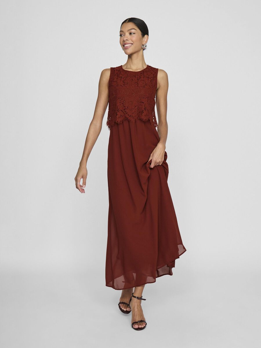 VILA VIMILINA SLEEVELESS MAXI DRESS, Fired Brick, highres - 14100341_FiredBrick_003.jpg