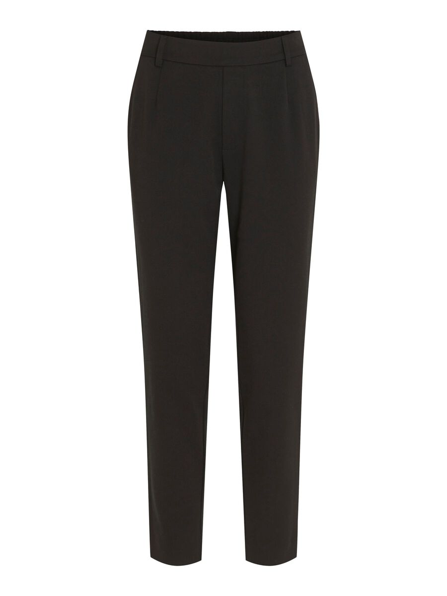 VILA VIVARONE SLIM FIT HIGH WAISTED TROUSERS, Black, highres - 14087406_Black_001.jpg